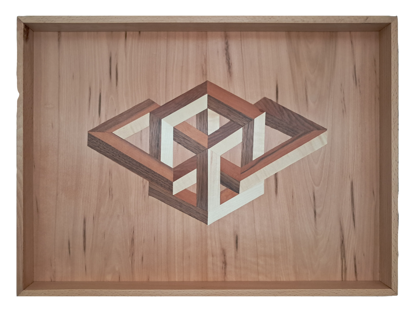 Tablett mit Intarsie C06