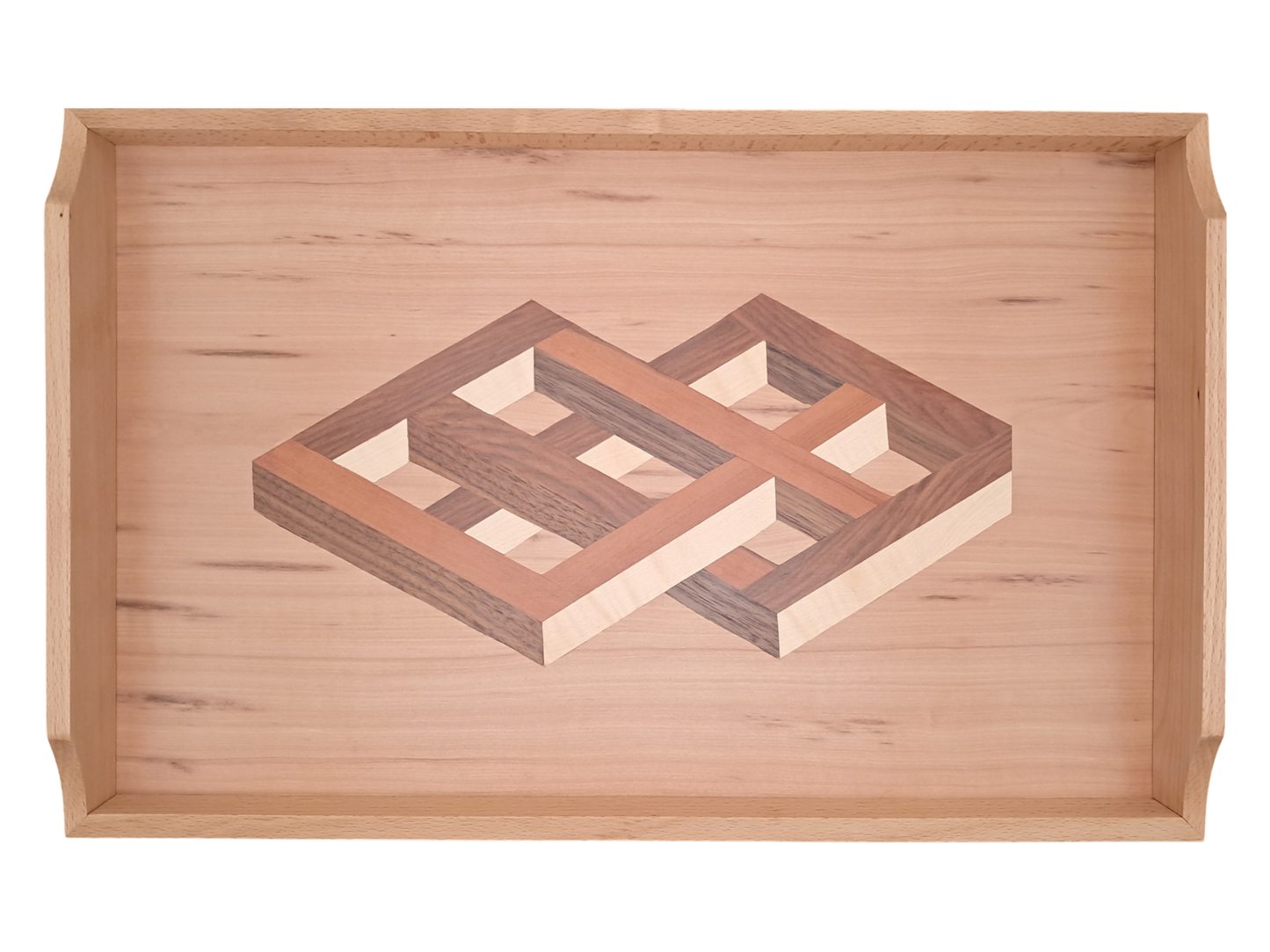 Tablett mit Intarsie C12