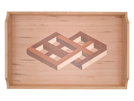 Tablett mit Intarsie C12