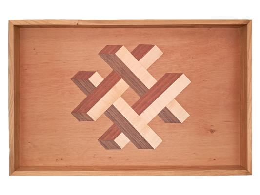 Tablett mit Intarsie C30