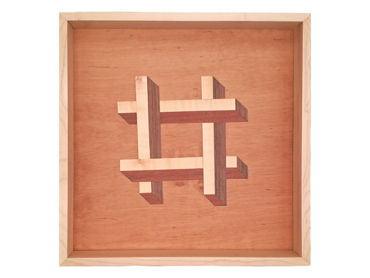 Tablett mit Intarsie C24