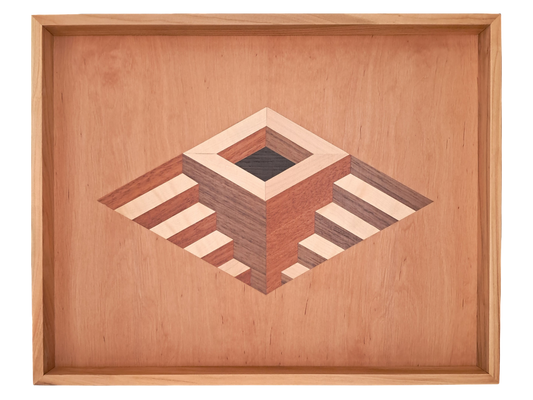 Tablett mit Intarsie C31