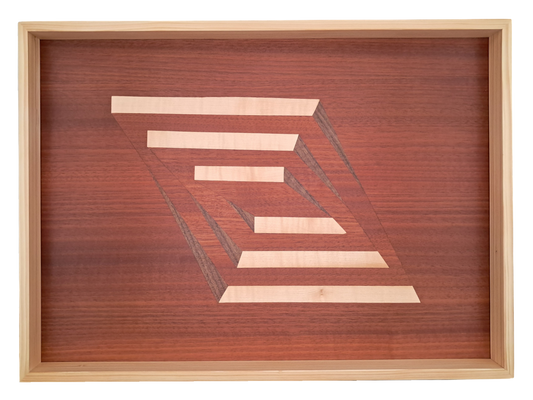 Tablett mit Intarsie C25