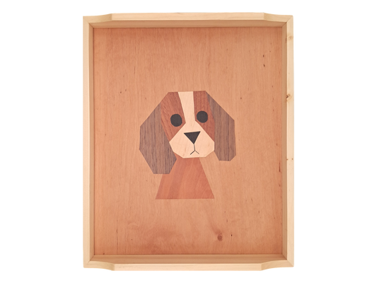 Tablett mit Intarsie C27