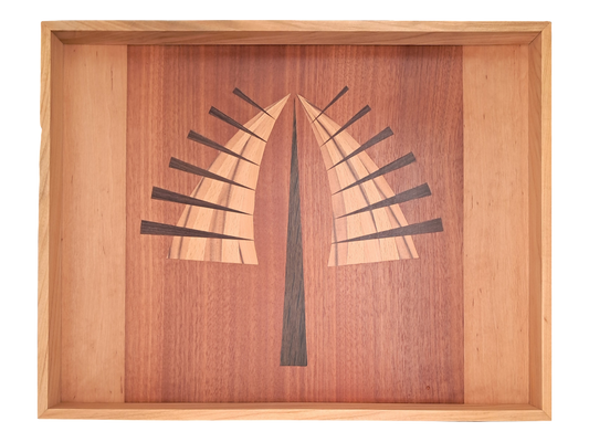 Tablett mit Intarsie C19